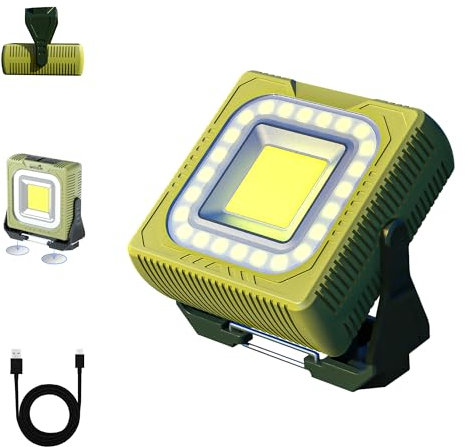 WARSUN Linterna de camping alimentada por energía solar, linterna LED ligera para camping, larga duración, múltiples luces, recargable tipo C, magnética, colgante, al aire libre, senderismo, camping