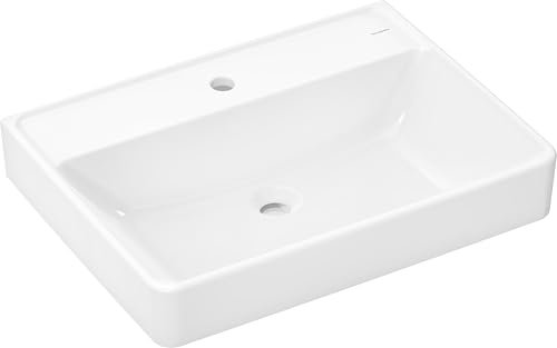 hansgrohe Xanuia Q Waschtisch, mit Hahnloch, ohne Überlauf, 650x480mm, SmartClean, weiß, 61153450
