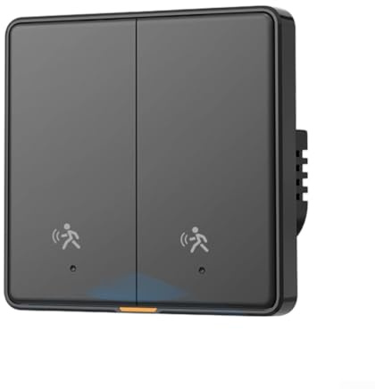 Smart Switch with Motion Sensor for ZigBee, 6m Detection Range, 100° Angle, for Tuya and C Smart for Gateway(black)