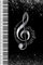 Notizbuch Notenschlüssel: Blanko Journal zum Selberschreiben für Musiker, Musiklehrer, Edel und Elegant in Schwarz und Silber