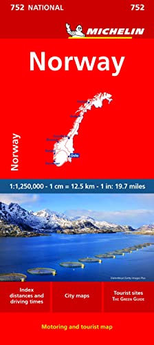 Michelin Norwegen: Straßen- und Tourismuskarte 1: 1 250 000 (MICHELIN Nationalkarten)