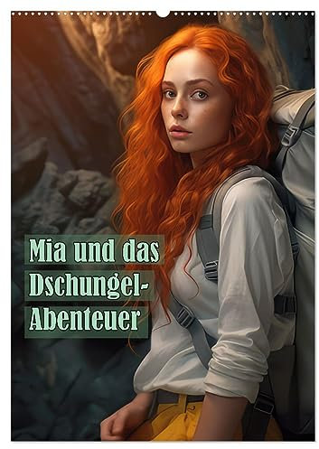 Mia und das Dschungel-Abenteuer (Wandkalender 2025 DIN A2 hoch), CALVENDO Monatskalender