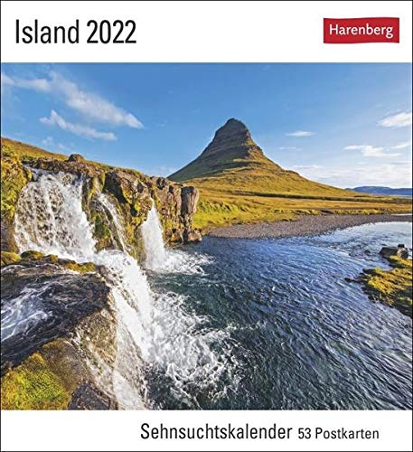 Island Kalender 2022: Sehnsuchtskalender, 53 Postkarten