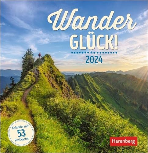 Wanderglück Postkartenkalender 2024. Foto-Kalender für Gipfelstürmer. Wiesen, Wälder und die höchsten Berge auf 53 Postkarten, ein dekorativer ... Wochenkalender mit 53 Postkarten