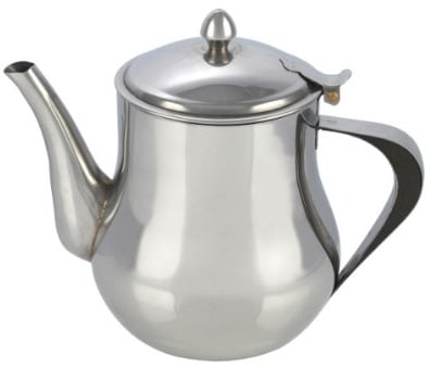 Premium Polished Stainless Steel Tea Pot, Coffee Pot, 0.7 Litre (24oz) Capacity, Dishwasher Safe, Hinged Lid, Perfect for Home and Office Use. Dripless Spout. Gift Boxed