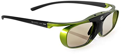 Hi-Shock DLP Pro Lime Heaven | DLP Link 3D Aktive Brille für 3D DLP Beamer von Acer, BenQ, Optoma, Viewsonic | kompatibel mit PPA5610 / E4W [96-200 Hz | Akku | 32g | wiederaufladbar]