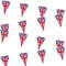 SHATCHI Striscione lungo 20 m Union Jack con 50 bandiere triangolari sport eventi reali decorazioni per feste di strada pub barbecue supporto Gran Bretagna