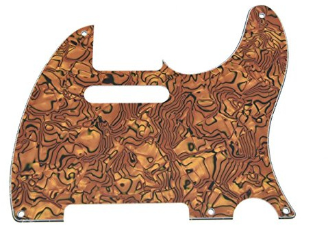 Kaish American Vintage 5-Loch-Tele-Pickguard TL Gitarren-Schlagbrettschutz mit Kratzschutz für Tele/Telecaster Tiger Stripe