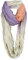 TigerTie Loop Schal in lachs lila beige Uni gemustert - 180 x 50 cm - Rundschal
