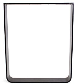 KTC Tec Tischgestell Stahl schwarz matt TGF 100x10 sm 600 rund gebogen Tischkufe, 1 STK