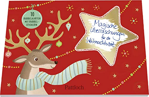 Magische Überraschungen für die Weihnachtszeit: 10 Rubbelkarten mit Rubbelstickern | Weihnachtsgutscheine zum Ausfüllen | 10 Grußkarten zum Aufrubbeln als kreatives Geschenk zu Weihnachten