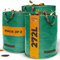 Terrauno Gartensack 272 Liter Fassungsvermögen, 3er Pack, 150g/m² starker Gartenabfallsack mit doppelt verstärktem Boden, Faltbar mit 4 extra starken Griffen, Laubsack für Gartenabfälle