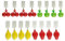 Tischdeckenbeschwerer | Beschwerung Tischdecke, Tischdecken Beschwerer Draußen, Stylischer Tischklammern Ersatz | 4x Kirsche, 4x Apfel, 4x Zitrone, 4x Erdbeere | 7,5 cm, jeweils ca. 20g