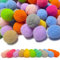 200 Stück Kleine Bommeln, 20mm Bunt Mini Pompons 10-Farbige Bunte Bommeln Bälle Mini Pom Pom Bälle Bunte Pompons zum Basteln DIY Kreative Handwerk (20 Stück/Farbe)