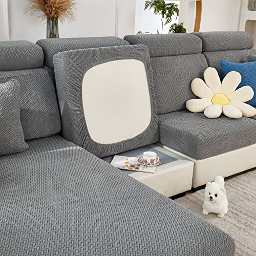 MINGPINHUIUS Sofa Sitzkissenbezug Stretch Sofabezug, Universal Elastisch Sofa Seat Cover, rutschfest Sofa Überzug Schonbezug für Sofakissen L-Förmig Chaiselongue Möbelschutz