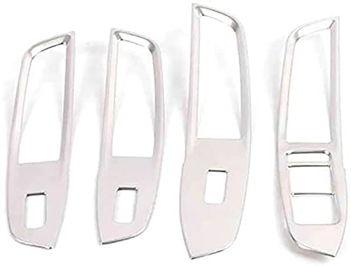 bairong für MG Zs 2017-2021 Autofenster-Schalterabdeckung, Glas-Erhöhung, Dekorationszubehör aus Edelstahl