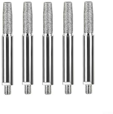 Cylindrical Burr,5PCS Diamond Coated Chainsaw Sharpener Parts,Suitable For Hand Crank Chainsaw Chain Sharpening Jig(4.8mm)