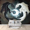Fototapete Fantasy Yin Und Yang Drache Motiv tapeten Dunkelblau Wanddeko Tapete 200 x 140 cm Vliestapete moderne Wandbild Schlafzimmer Wohnzimmer Wand Deko tapete