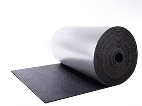 Rouleau d'isolation de 5 mm d'épaisseur, feuille de réflecteur de radiateur, panneau de support auto-adhésif pour sols, murs, greniers, toits, couche de coton insonorisante thermique 1 m x 4 m