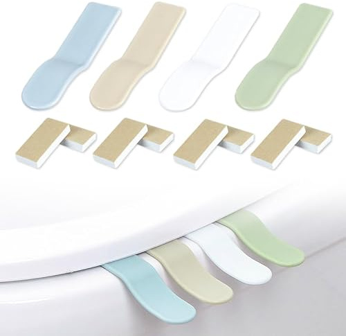 4 Pack Toilet Seat Lifter - Toilet Seat Lift Handle Tools - Avoid Touching Seat Cover Lifter Bathroom Accessories for Home, Office, and Hotel (4 Pack)