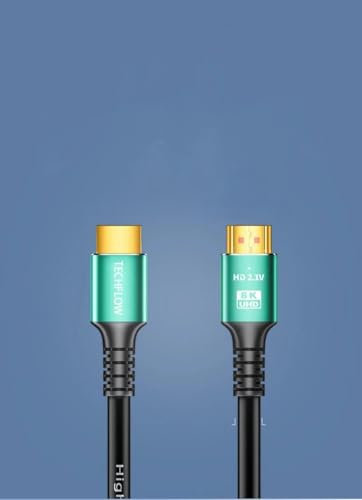 TechFlow Ultra High Speed HDMI® 2.1 Cable – 48 Gbps, 8K@60 Hz / 4K@120 Hz, eARC & VRR, HDR10+, HDCP 2.3, Low-Latency for PS5, Xbox Series X, PC, TV & Projector, HDMI 2.1a (5.9ft/1.8m)