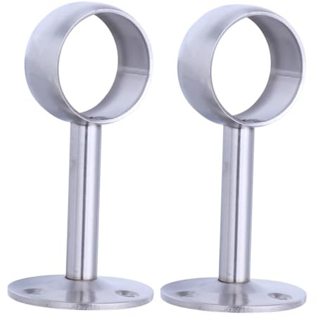 HAMPPLIES 2 pièces Support Tringle Rideau Plafond Acier Inoxydable Fixation Haute Résistance pour Rideaux Montage sans Perçage Compatible Plafond et Mur