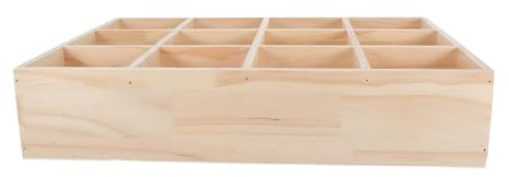 FUNOMOCYA Wall Shelf con Montaggio a Parete, Scaffale in Legno a 12 Scomparti, Espositore Rustico per Tazze da Caffè e Accessori, per Cucina e Studio