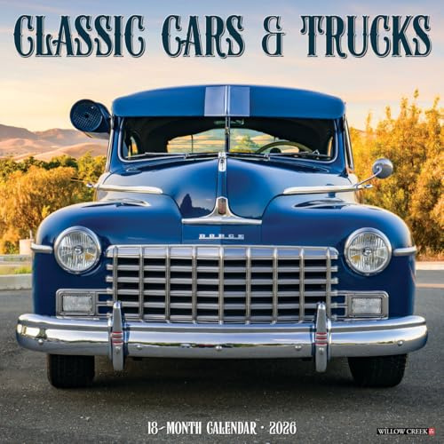 Classic Cars & Trucks 2026 12 X 12 Wall Calendar