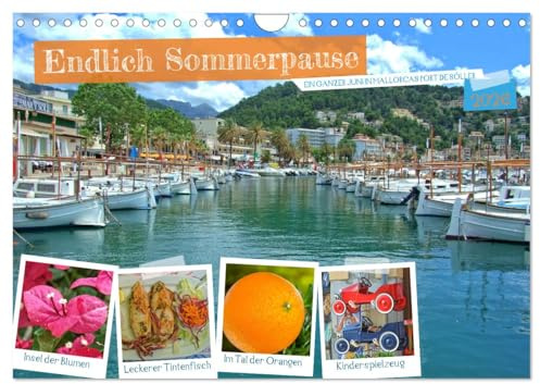 Endlich Sommerpause - Ein ganzer Juni in Mallorcas Port de Sóller (Wandkalender 2026 DIN A4 quer), CALVENDO Monatskalender