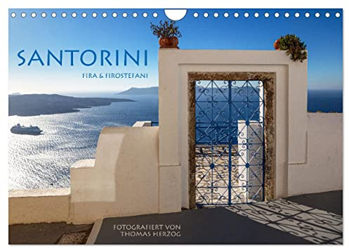 Santorini Fira & Firostefani (Wandkalender 2026 DIN A4 quer), CALVENDO Monatskalender (CALVENDO Orte)