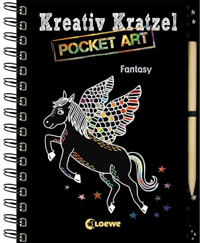 Kreativ-Kratzel Pocket Art: Fantasy: Kritz-Kratz-Beschäftigung für Kinder ab 5 Jahre (Kreativ-Kratzelbuch)