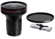 Casio Exilim PRO EX-F1 0,21 x alto grado lente ojo de pez (72 mm filtro polarizador circular) + filtro + Stepping Anillo 62 – 72 mm + NWV directa Micro fibra paño de limpieza