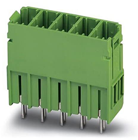 PHOENIX CONTACT PCV 57-G-7.62 PCB header, 41 A, 630 V, 6 mm² nominal cross-section, green, 7 number of potentials, PCV 5..-G article family, 7.62mm pitch, 5 mm pin length, 50 pieces