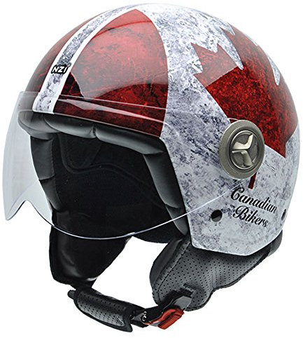 NZI Zeta Graphics Motorradhelm, Kanadische Flagge, M