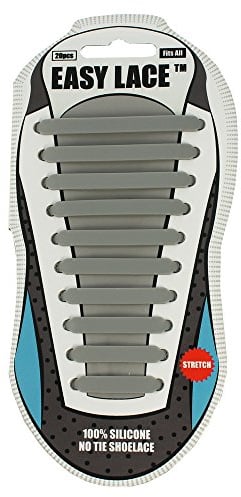 Easy laces Schnürsenkel Silicone, EAS210G, Grau (Grey 210), One Size