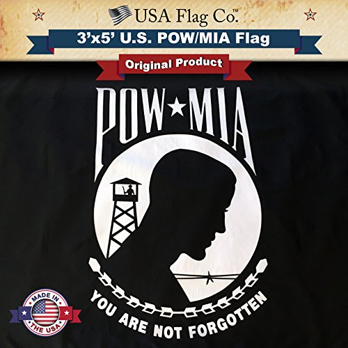 Pow Mia Flagge von USA Flagge Co. ist 100% American Made: Das Best 3 x 5 Outdoor pow-mia Flaggen, Made in den Vereinigten Staaten von Amerika, PowMia (Single/)