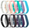 AIUNIT Ersatz-Armband für Fitbit Flex 2, 12 Stück, für Herren, Damen, Teenager, Kinder, groß, ohne Tracker.