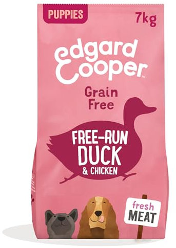 Edgard & Cooper Pienso para Perros Cachorros Puppy Junior Comida para Perros Seca Natural Sin Cereales 7kg Pato & Pollo Fresco, Fácil de digerir, Alimentación Sana Sabrosa y Equilibrada