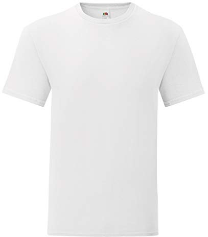 Fruit of the Loom Herren T-Shirt Iconic (S) (Weiß)