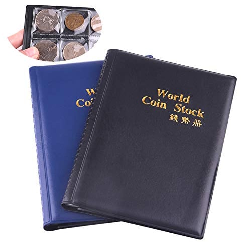 TUPARKA 2er-Pack Münzalbum 240 Münzhalter können 50-P- und 2-Euro-Münzen aufnehmen