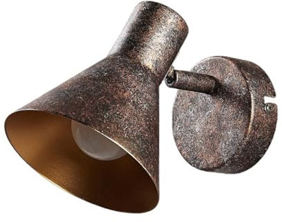 Lindby Wandleuchte, Wandlampe Innen 'Zera' (Retro, Vintage, Antik) in Braun aus Metall (1 flammig, E14) - Wandstrahler, Wandbeleuchtung Schlafzimmer/Wohnzimmer, Wohnzimmerleuchte