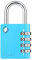 [ZARKER XD40] Padlock- 4-stelliges Zahlenschloss für Turnhalle, Sport, Schule & Mitarbeiterschließfach, Outdoor, Werkzeugkasten, Koffer, Zaun und Aufbewahrung - Metall & Stahl - 1 Pack(Blau)