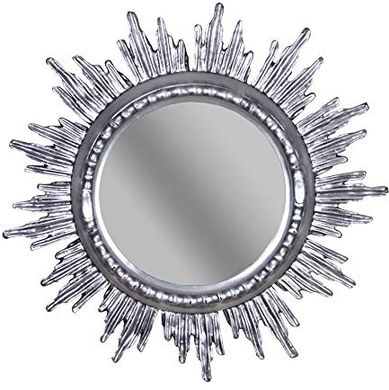 Venezianischer Sonnenspiegel Silber Spiegel Antik Wandspiegel 70 cm Barockspiegel cat230 Palazzo Exklusiv