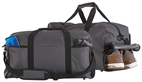 Xcase Sporttaschen: 2er-Set Sport- & Reisetaschen, 4 Außenfächer, Schmutzwäsche-/Schuhfach (Umhängetasche-Sporttasche, Nass-fach-Tasche, Damen)
