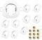 KYOTECH Einbaustrahler Einbaurahmen GU10 Set, Einbaustrahler Rahmen Rund Weiß, Einbauspots Einbauleuchten für Halogen Leuchtmittel LED-Modul MR16, inkl. GU10 Fassung für 230V 10er Set