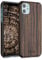 kalibri Schutzhülle kompatibel mit Apple iPhone 11 - Hülle Handy Holz - Slim Case Handyhülle Dunkelbraun