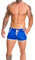 Uomo Maglia Atletico Fitness Pantaloncini per in Esecuzione Allenarsi Nuoto Asciugatura Veloce Leggero Color Blue Size L