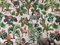 Stoff mit Safari-Zoo-Motiv, Digitaldruck, tropische Dschungel, Palme, Blätter, Leinenoptik, 138 cm breit, Meterware