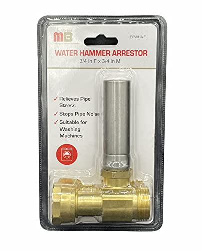 Midbrass Water Hammer Arrestor Suitable for UK Washing Machines 3/4'' Male - Female Arrester - Stops Noisy Banging Pipes Pipe Damage