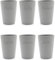 Magu 6 Personalisierte Becher aus Biopolymer (100% Erdölfrei) mit Namen | 6er Set Trinkbecher + Individuelle Namensgravur Zahnputzbecher Natur Design 6 Stück silber